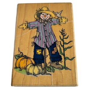 Hero Arts Stempel Vogelscheuche Kürbis Patch Vogelscheuche Herbst Garten Bauernhof Mais Vogel