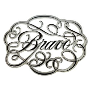 CTMH My Acrylix Acrylic Stamp Set Bravo Word Expression Sentiment Congrats A1122