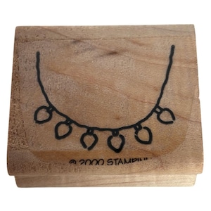 Stampin Up Rubber Stamp Christmas Light Strand Lightbulbs Winter Holidays String