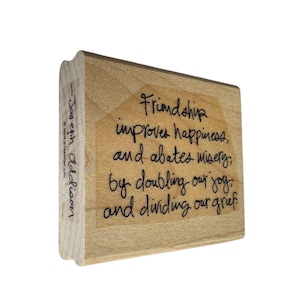 Tarjetas de amistad con Stampin Up Palabras Sentimiento Cita Felicidad Alegría Dolor