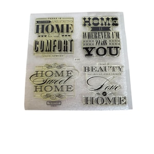CTMH Acrylic Stamp Set Home Sweet Home Jane Austen Quote House My Acrylix S1302