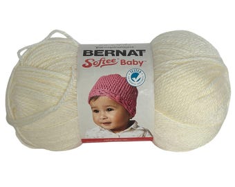 Włóczka Bernat Softee Baby Yarn Skein Antique White, akrylowa, 5 uncji, do robienia na drutach, 5 uncji
