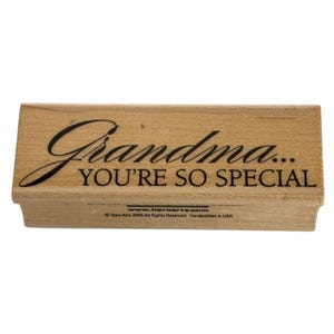 Hero Arts Stempel Grandma You Are So Special Beim Karten machen Worte Auf Holz Montiert