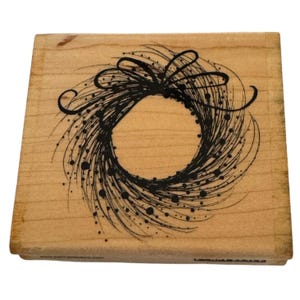 Carimbo de borracha preto Penny, enfeite de guirlanda, outono, cartão, artesanato, 3996J