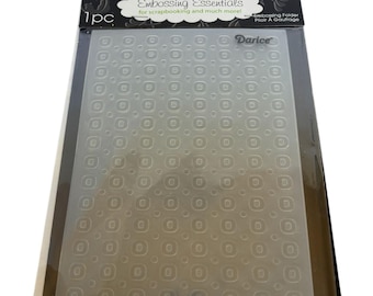 Pasta de relevo Darice com padrão circular para scrapbooking e criação de fundo de cartão novo