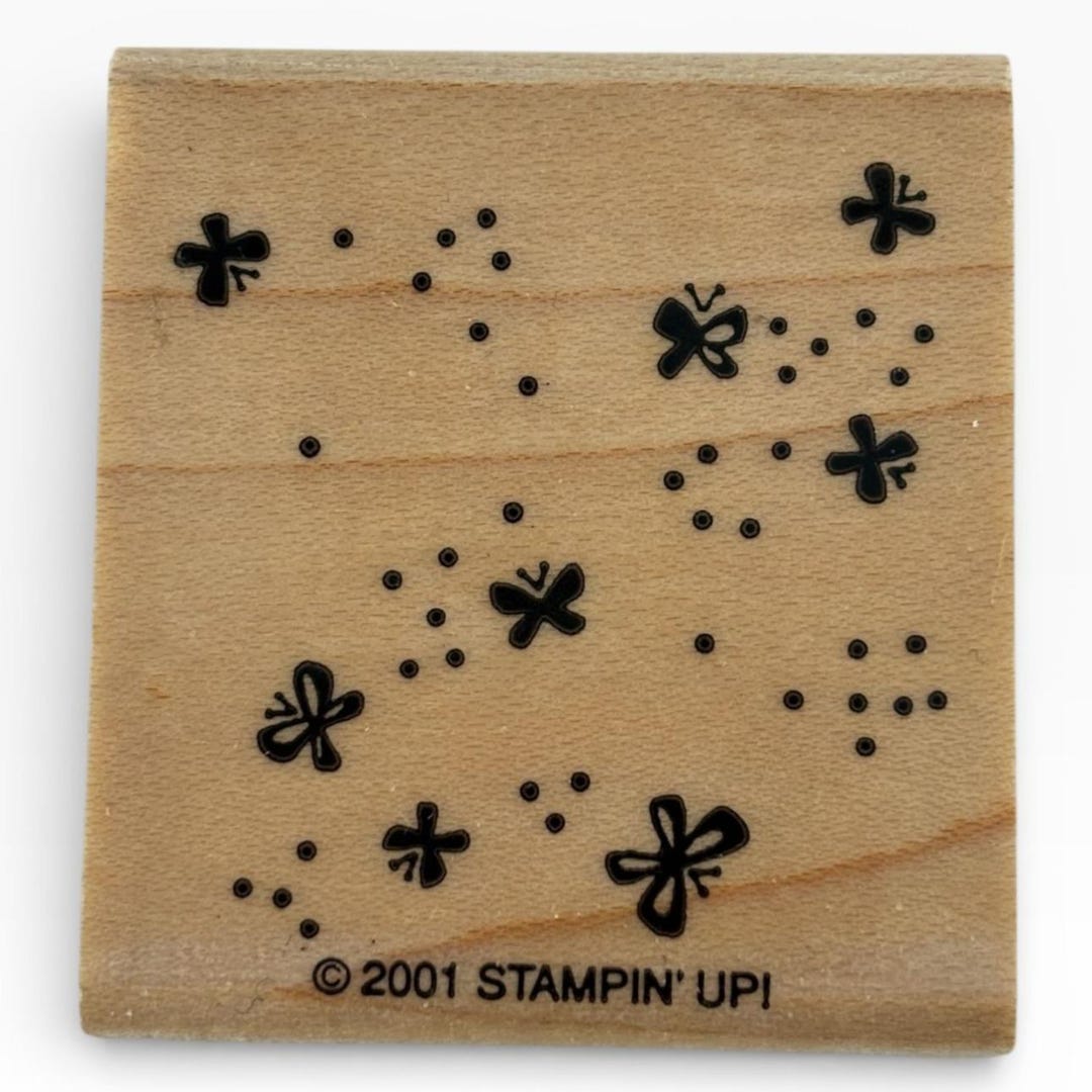 Stampin up Rubber Stamp Butterfly Background Dots Butterflies Spring ...