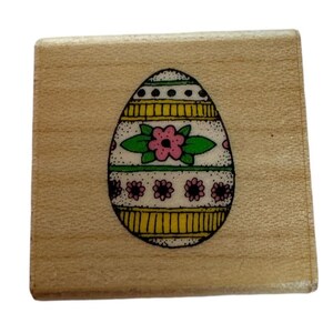Sello de goma Hero Arts, huevo pequeño, Pascua, primavera, tarjetas, montaje en madera, vacaciones
