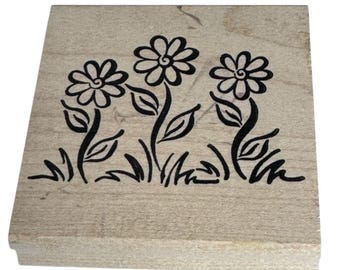 DeNami Stempel Blumen Gänseblümchen Stengel Frühling Garten Karte