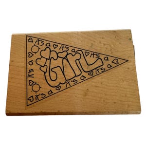Limitierte Edition Stempel für Babys, Mädchen und drei Worte