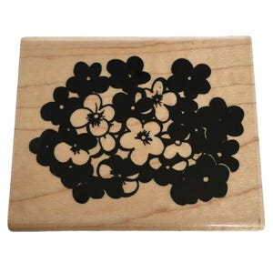 JRL Design Rubberstempel Hortensia Bloesems Bloemencluster Lentetuin S467