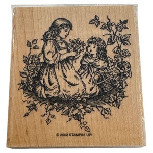 Stampin Up Stempel Sisters Woodland Girls Blumen pflücken Frühling Saison Art