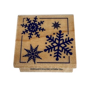 Hero Arts Stempel Schneeflocke Notiz Quadrat Weihnachten Geschenkanhänger Kartenherstellung