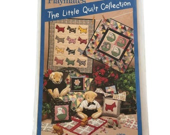 Motifs de courtepointe Playmates Little Quilt Collection Chat Scottie Chien, bout d'oreiller