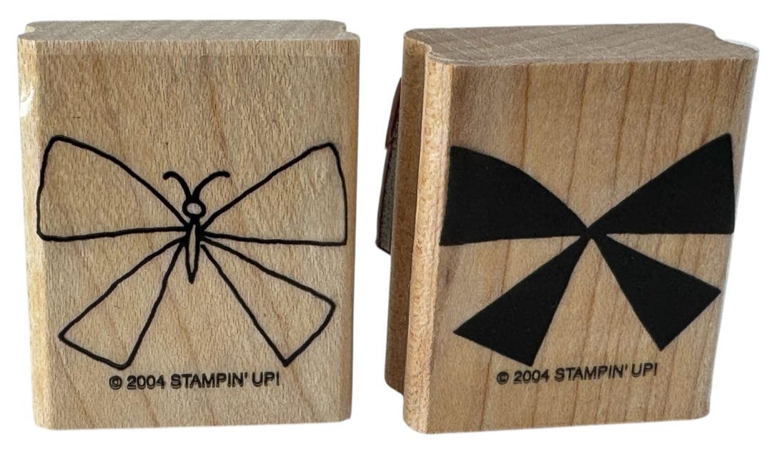 Stampin up Rubber Stamps Butterfly Bow Nature 2 Step Spring Card Making ...