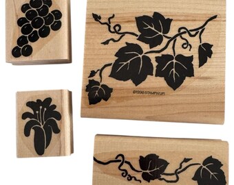 Zestaw stempli gumowych Stampin Up „Definition Decorative Grapes” z winnicą