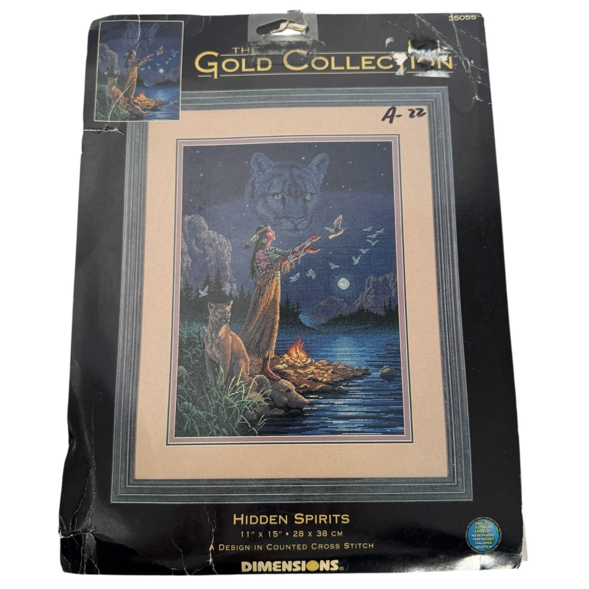 Dimensions Cross Stitch Kit Hidden Spirits Gold Collection Native
