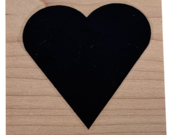 Limitowana edycja stempla gumowego Solid Heart Minimalistyczna kartka miłosna walentynkowa do tworzenia scrapbookingu