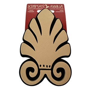 Rubberen stempel decoratieve stempel schuim gotische waaiermotief stempel elk oppervlak 4,5 inch