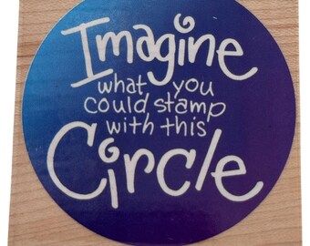Pieczątka gumowa Stampendous Imagine Circle Shape Card Maker Crafter Stamping Hobby