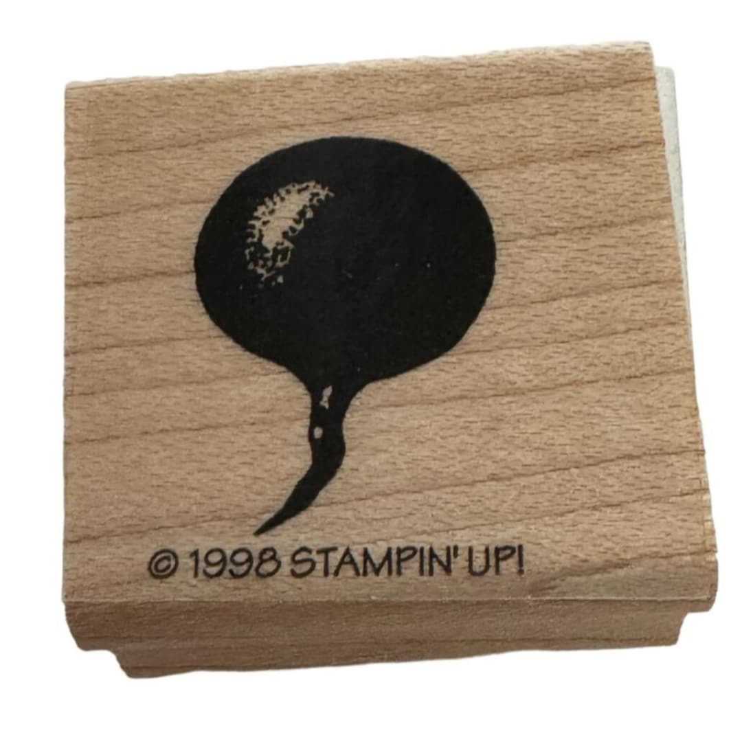 Stampin up Rubber Stamp Radish Vegetable Salad Food Garden Gardner Card ...