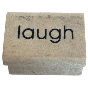 Stempel Lachen Woord Tekst Kaarten Maken Emotie Humor Grappig Sentiment Lachen