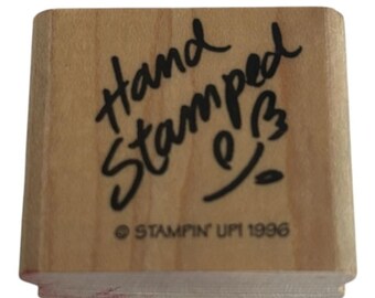 Stampin Up Rubber Stamp Hand Stamped Words Wood Mount Card Making Stamping Hobby