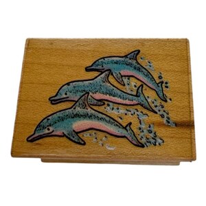 All Night Media Stempel Delfine Trio Ozeantiere Sea Life klein springend