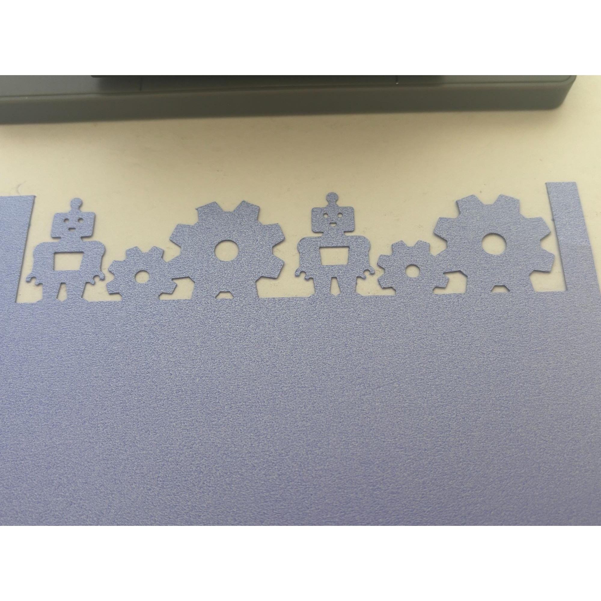 EK Success Robots Gear Border Paper Punch Large Edger Craft Tool