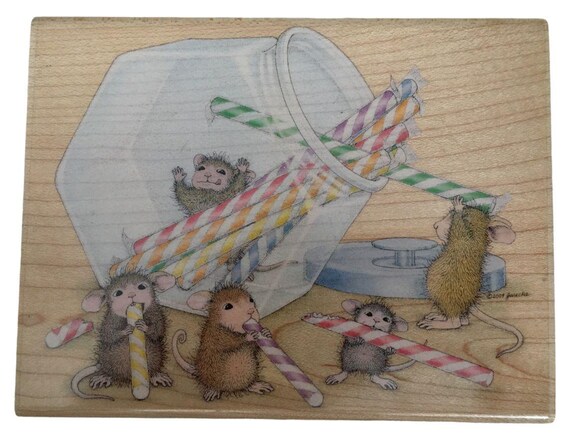 Stampabilities Rubber Stamp Want Candy Now House Mouse Rare Mudpie Muzzy Monica