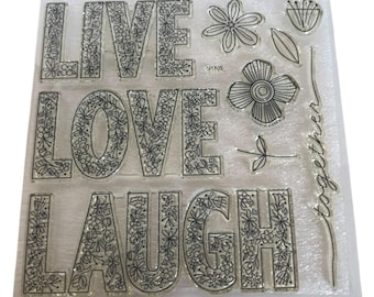 CTMH Acryl Stempel Set Live Love Laugh Together Mein Acrylix Stempel des Monats