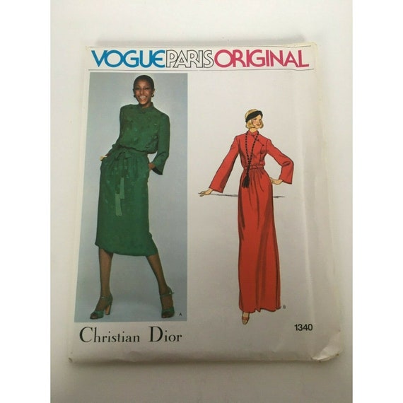 Vogue Paris Original Sewing Pattern Christian Dior 1340 Etsy