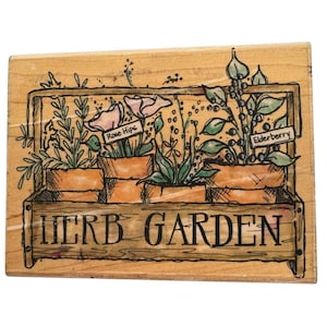 Timbro in gomma Penny Black Giardino delle erbe Cucina estiva Cinorrodi Piante di sambuco