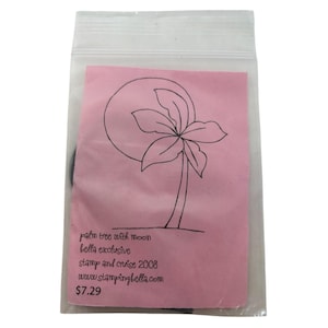 Stamping Bella Stempel Palme mit Mond Strand Sommer Urlaub Natur