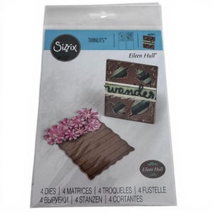 Sizzix Thinlits Die Set Eileen Hull Journaling Cards Flowers and Leaves Fall Spring 662811