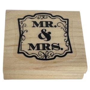 M. et Mme Rubber Stamp, carte de mariage, sentiment couple de jeunes mariés