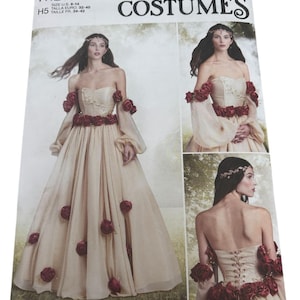 Patrón de costura Simplicity R12199 Vestido renacentista histórico 6-14 UC