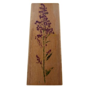 Estampida de caucho Sello de caucho Ramita de solidago Planta vertical Flores Jardín de primavera