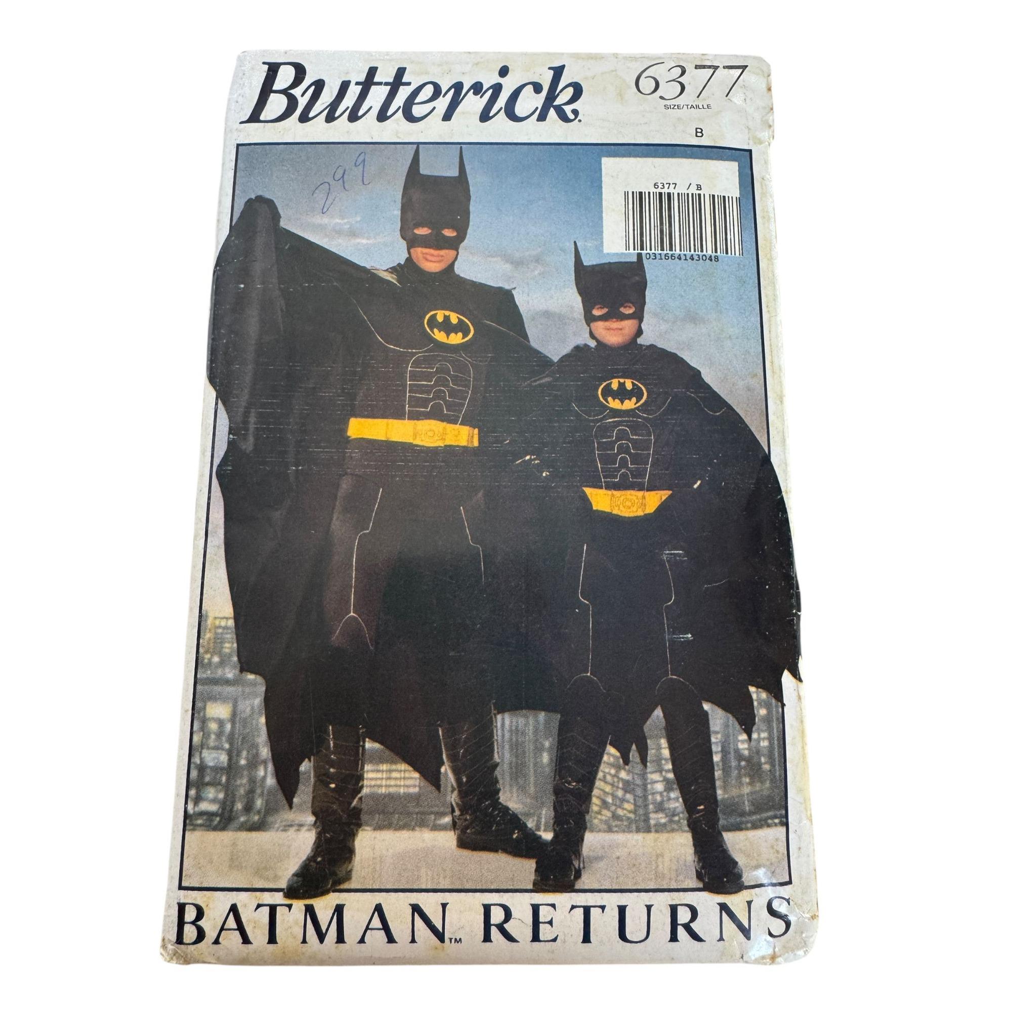 Butterick Sewing Pattern 6377 Batman Returns Halloween Costume