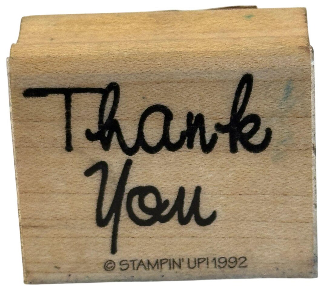 Stampin up Rubber Stamp Thank You Words Cardmaking Sentiment Wood ...
