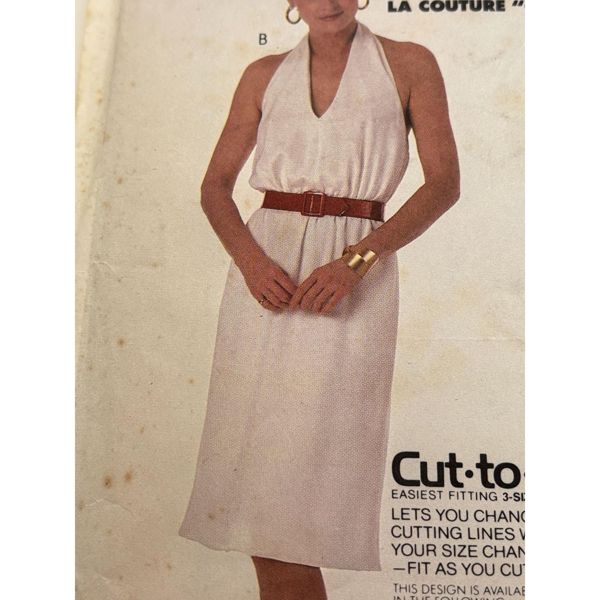 Mccalls Halter Dress Sewing Pattern: Easy Sew V-neck, Size 6-10 - Etsy
