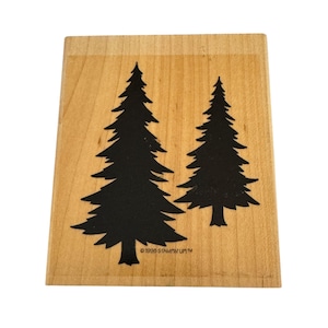 Tampon en caoutchouc Stampin Up Silhouette de sapin à feuilles persistantes : fabrication de cartes de Noël grandes