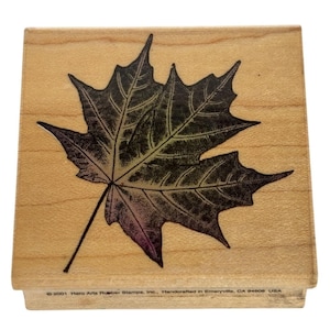 Tampon en caoutchouc en bois Hero Arts, imprimé poétique, petit liquide ambré, automne E2252