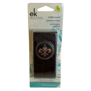 Ek Success Medium Paper Punch Fleur De Lis Sleek Design Lightweight Craft Tool