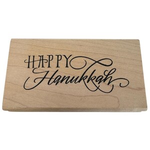 Tampon en caoutchouc DeNami joyeux Hanoucca lettres décoratives fabrication de cartes mot sentiment