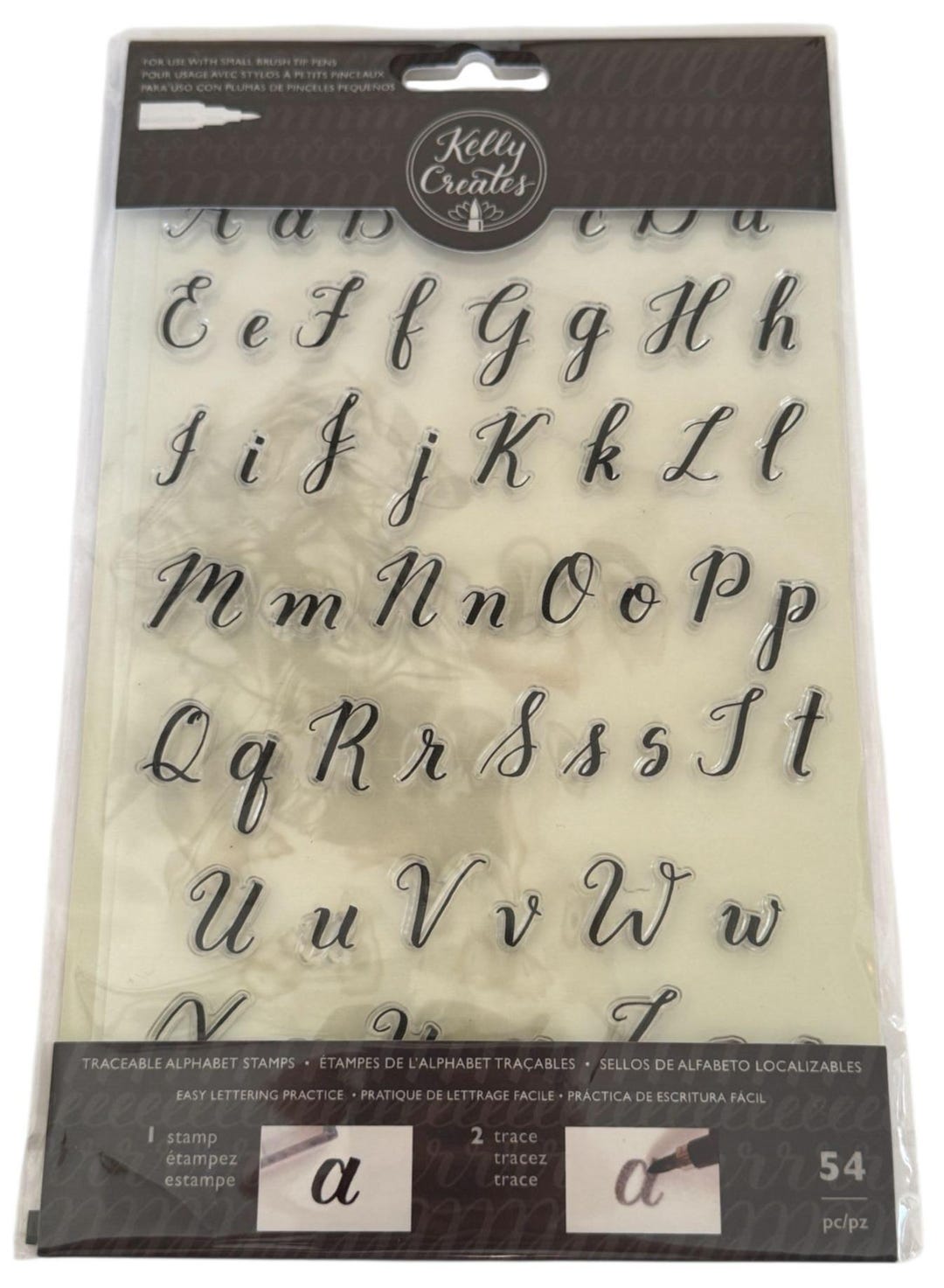 Kelly Creates Traceable Alphabet Acrylic Stamps for Brush Lettering ...