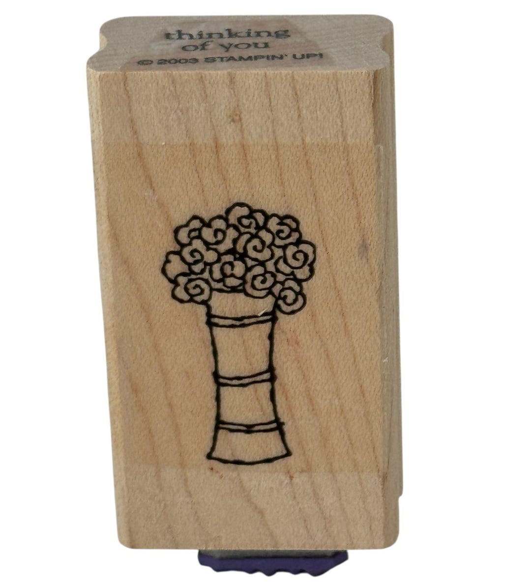 Stampin up Rubber Stamp Flower Bouquet Vase and Thinking of You Card ...