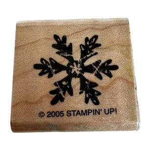 Stampin Up op hout gemonteerde rubberen stempel Sneeuwvlok Wintersneeuw Kaarten maken 7/8 inch