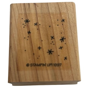 Stampin Up Rubber Stamp Star Cluster Splatter Background Maker Sky Asterisk