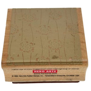 Hero Arts Stempel Textiles Vier Quadratische Poetische Drucke Blumen Holz Montiert