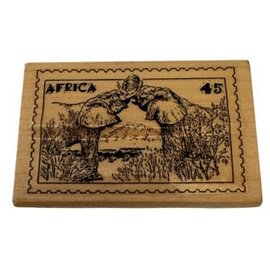 Stempel Ave Gummistempel Afrika Briefmarke Safari Tiere Buchstabe Schrift